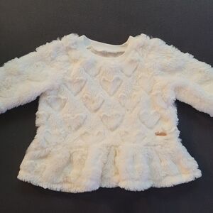 Tahari Kidd Cozy White Heart Pattern Sweater